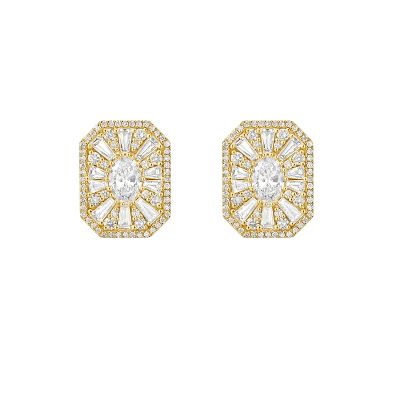 Mosaic Halo Stud Earrings