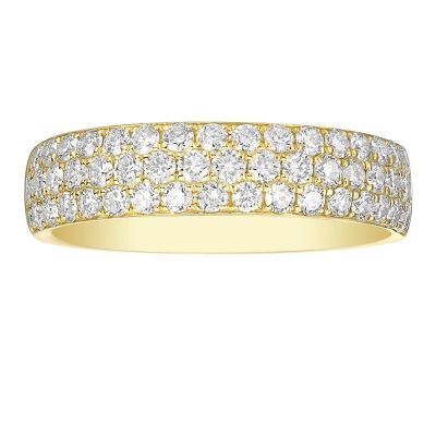 Three-Row Pave Eternity Band
