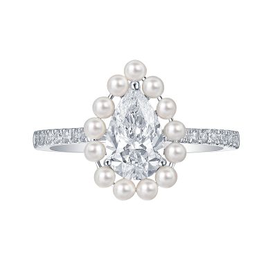 Pearl Halo Ring